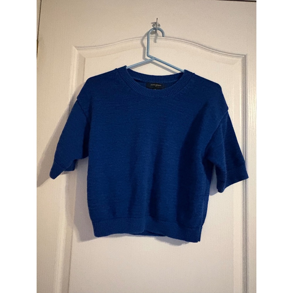 Banana Republic Short Sleeve Sweater Womens Small Blue Excellent Knit Top